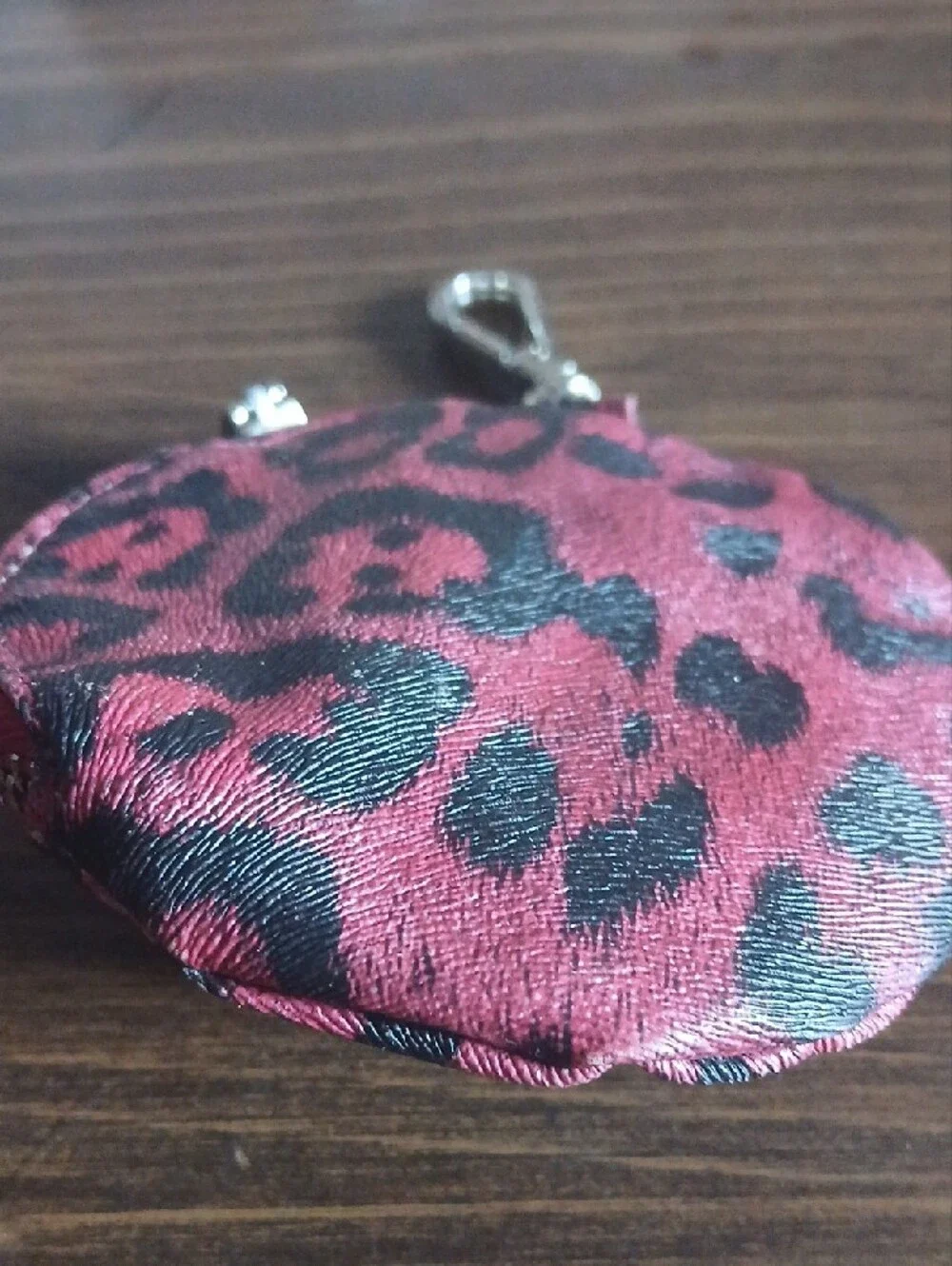 Floral Rose Keychain Charm in Pink and Black ,Bag Charm